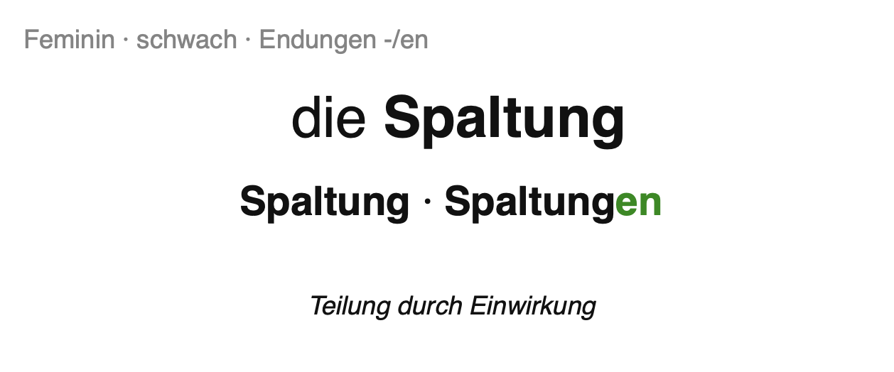 Spaltung