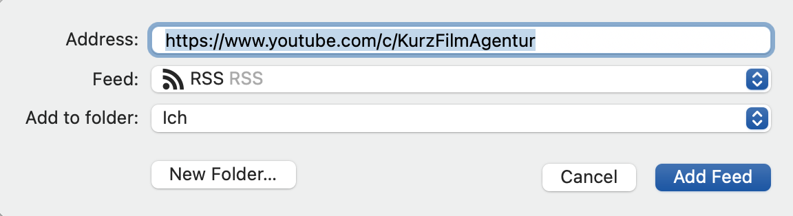 Youtube Rss